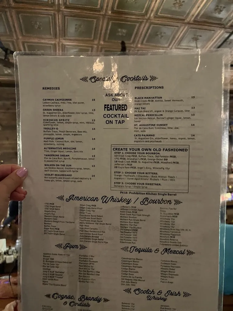 Menu_Prohibition Kitchen_St. Augustine, FL_image_old_2