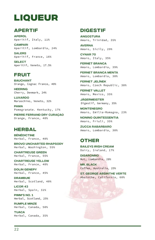 Menu_Forgotten Tonic_St. Augustine, FL_image_old_1