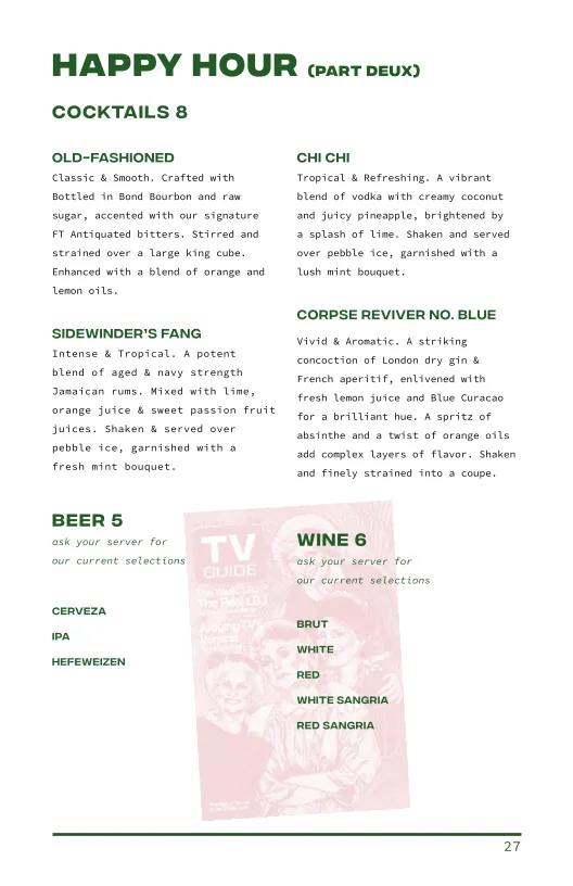 Menu_Forgotten Tonic_St. Augustine, FL_image_old_2