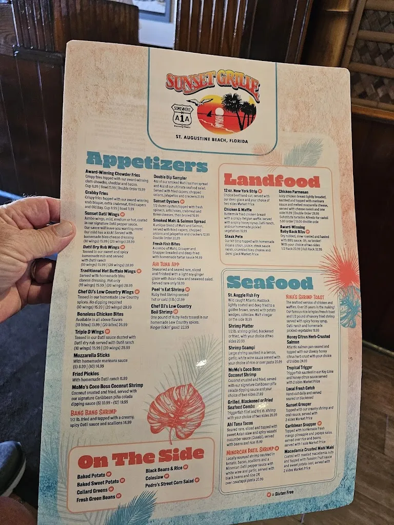 Menu_Sunset Grille_St Augustine Beach, FL_image_old_1
