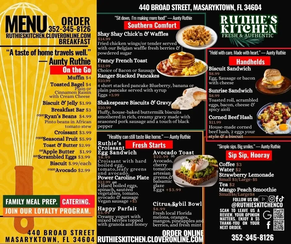 Menu_Ruthie's Kitchen_Masaryktown, FL_image_old_2