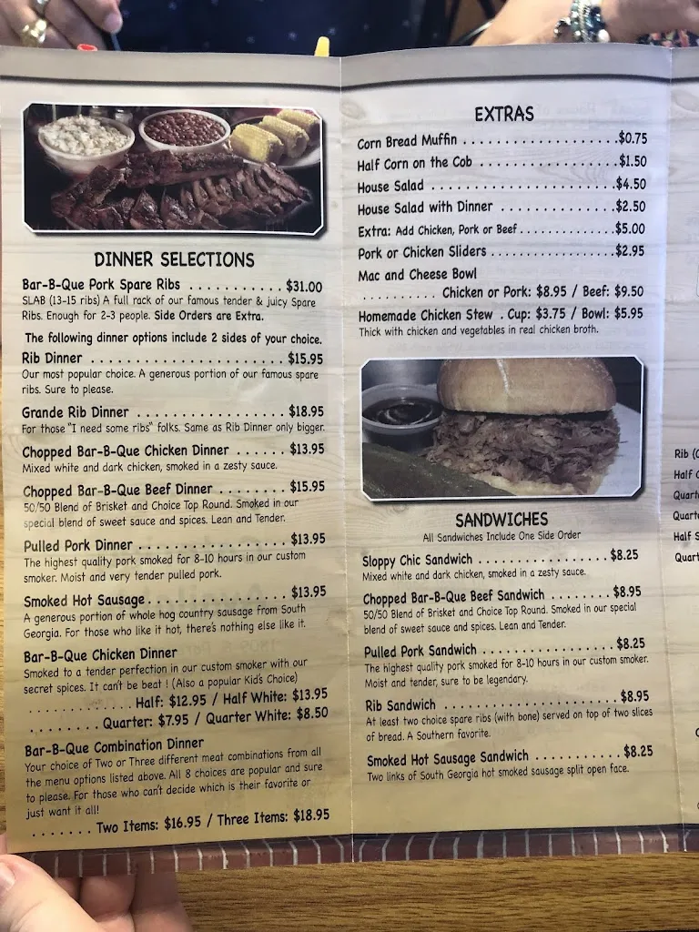 Menu_Kojak's House of Ribs_Seffner, FL_image_old_2