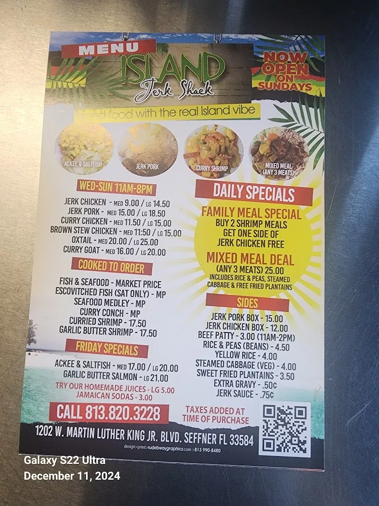 Menu_Island Jerk Shack_Seffner, FL_image_old_1