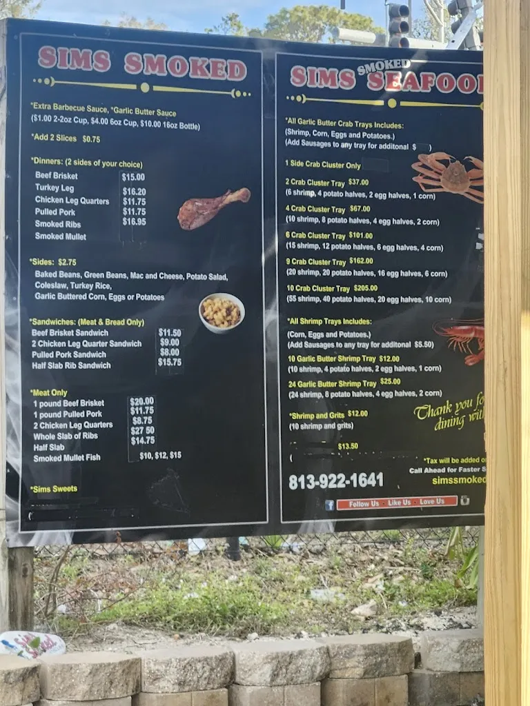 Menu_Sims Smoked_6002 County Rd 579, Seffner_image_old_2