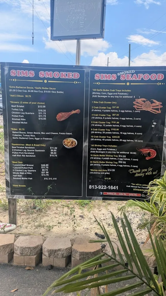 Menu_Sims Smoked_6002 County Rd 579, Seffner_image_old_3