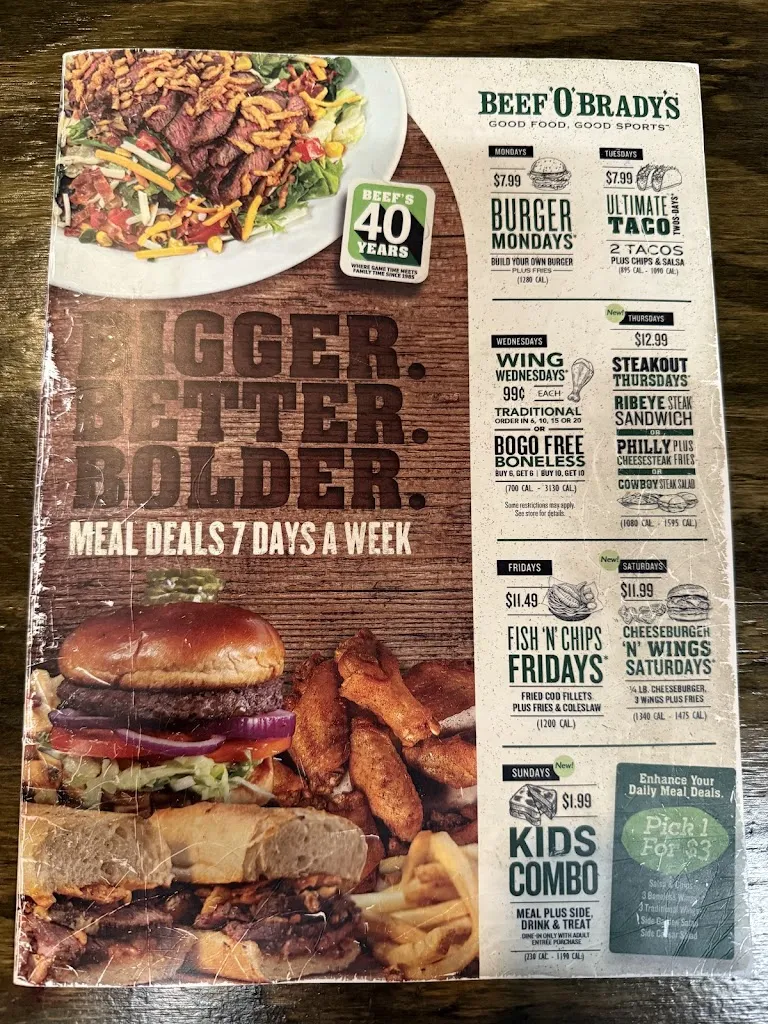 Menu_Beef 'O' Brady's_Seffner, FL_image_old_1
