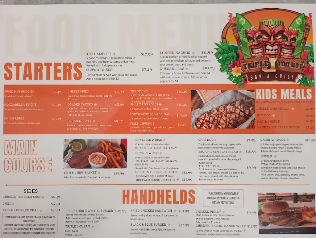 Menu_TRIPLE J Tiki Hut Bar & Grill_Seffner, FL_image_old_3