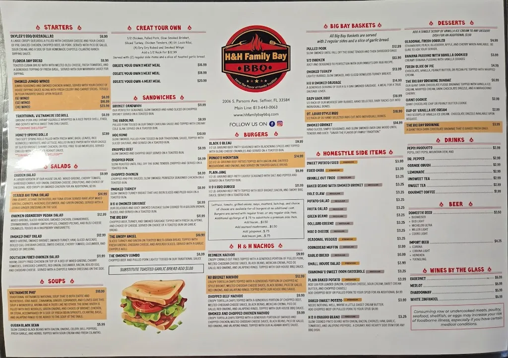 Menu_H & H Family Bay BBQ_Seffner, FL_image_old_1