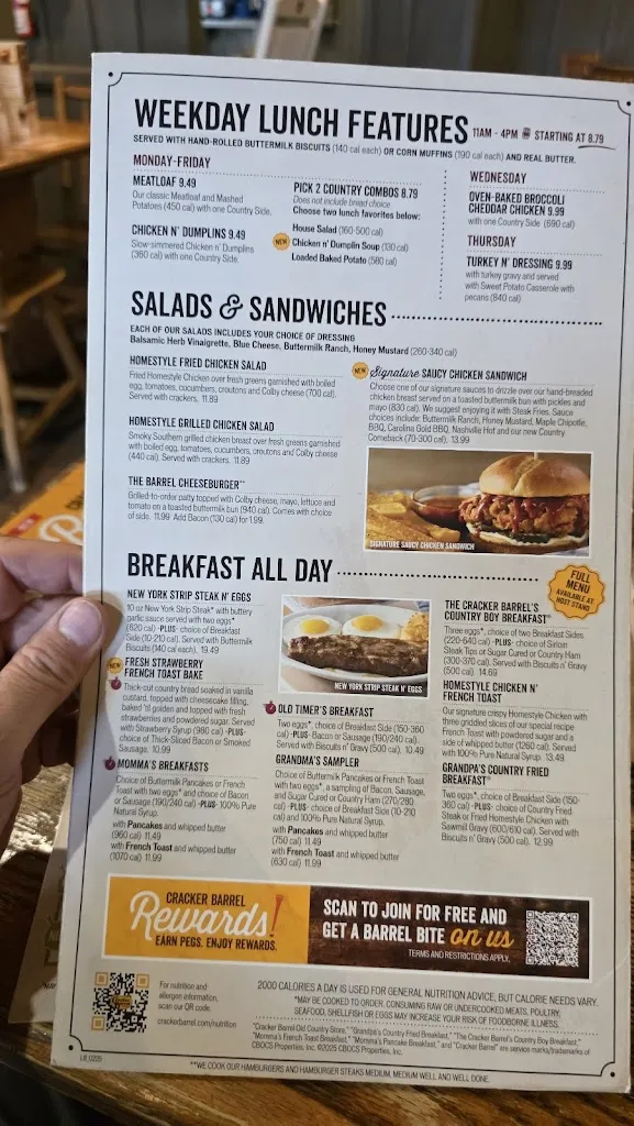 Menu_Cracker Barrel Old Country Store_Seffner, FL_image_old_2