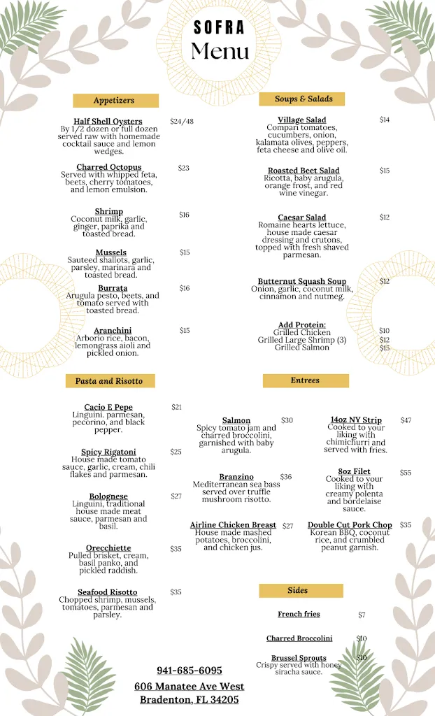 Menu_Sofra Kitchen Bar & Bistro_Bradenton, FL_image_old_2