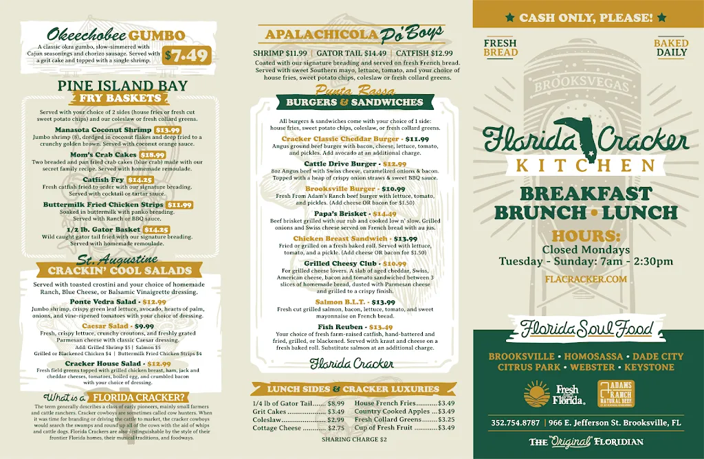 Menu_Florida Cracker Kitchen_Brooksville, FL_image_old_2