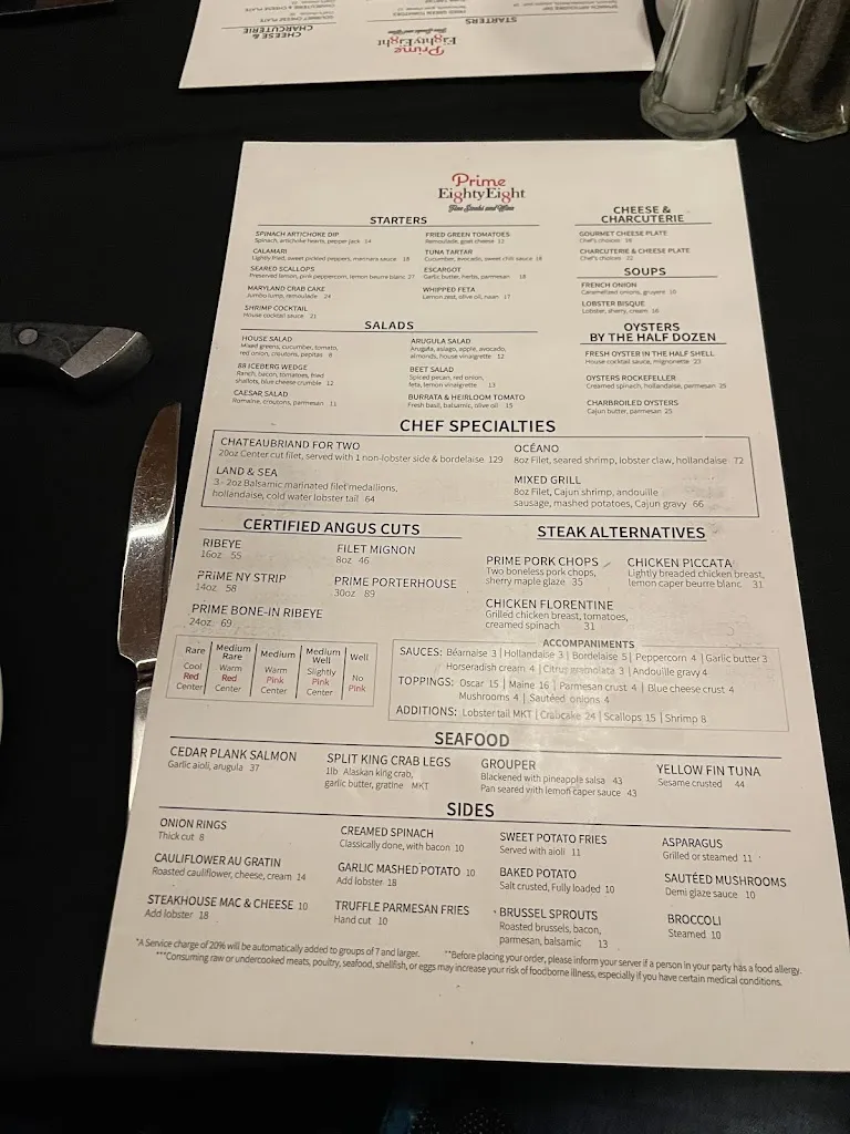 Menu_Prime 88_Brooksville, FL_image_old_2