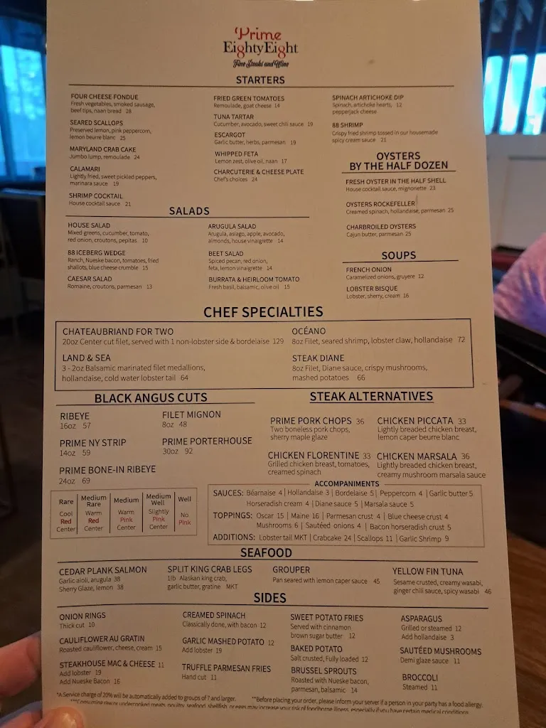 Menu_Prime 88_Brooksville, FL_image_old_3