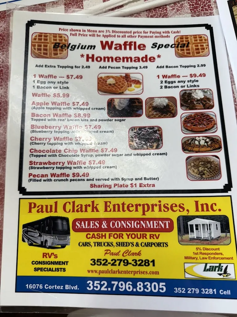 Menu_Roosters Cafe_Brooksville, FL_image_old_1