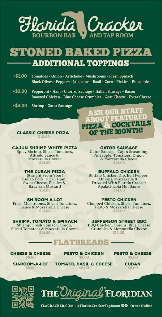 Menu_Florida Cracker Tap Room and Bourbon Bar_Brooksville, FL_image_old_1