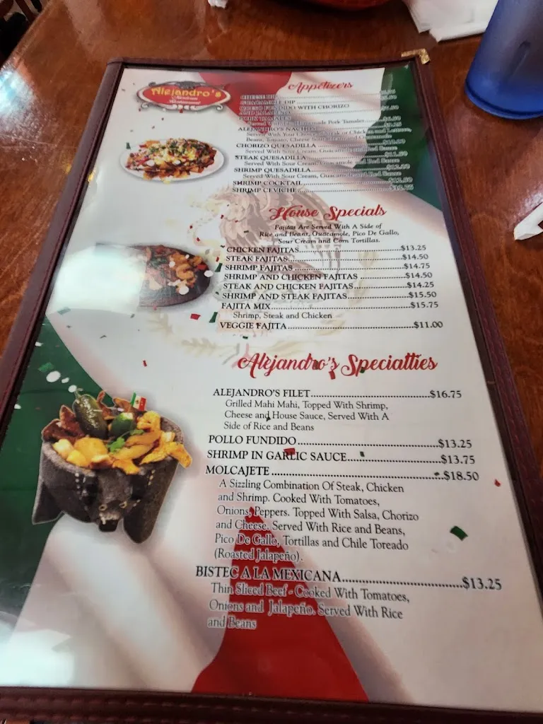Menu_Alejandro's_Brooksville, FL_image_old_3