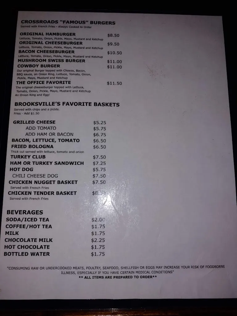 Menu_The Office at the Crossroads_Brooksville, FL_image_old_3