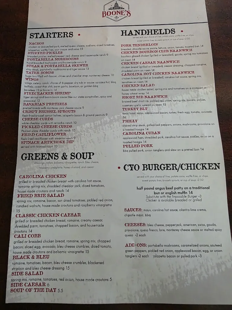 Menu_Boone's_Springfield, IL_image_old_1