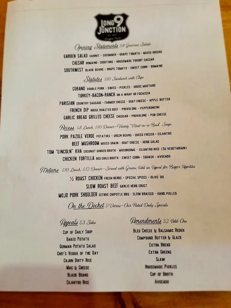 Menu_Long Nine Junction_Springfield, IL_image_old_1