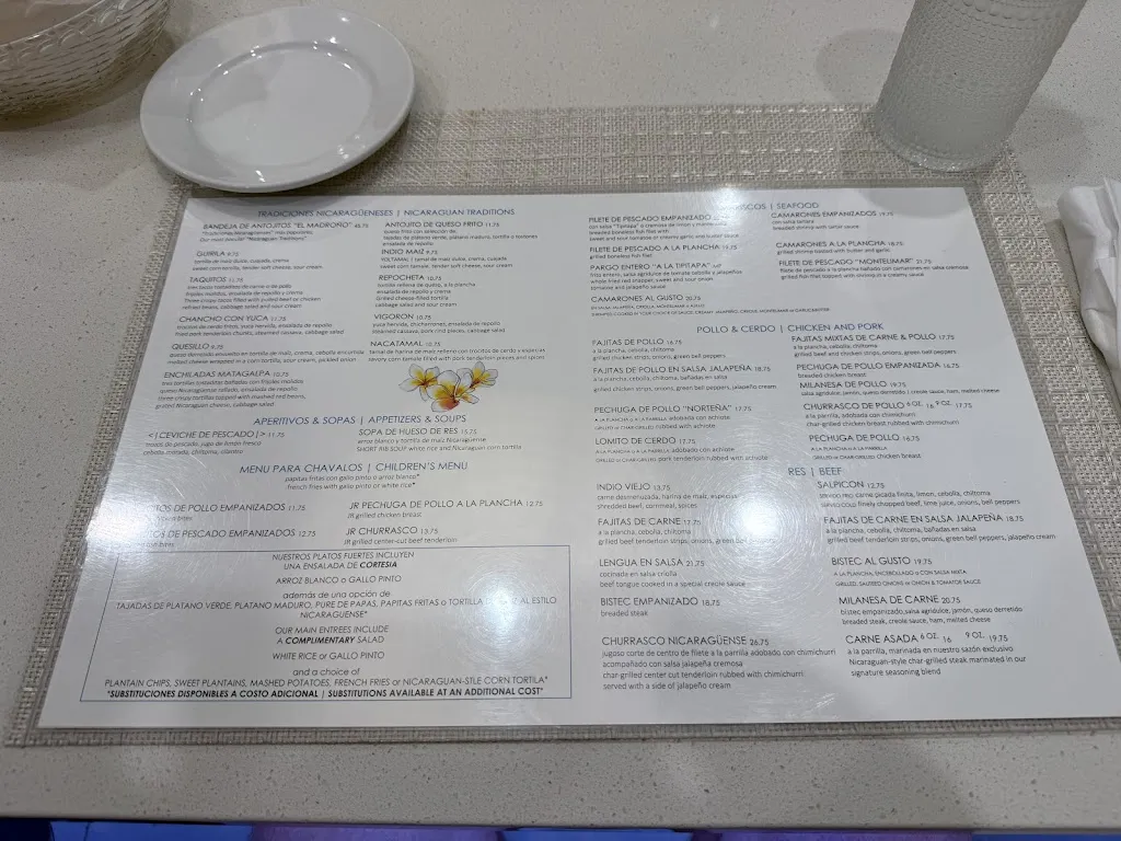 Menu_Madroño Restaurant_Miami, FL_image_old_1