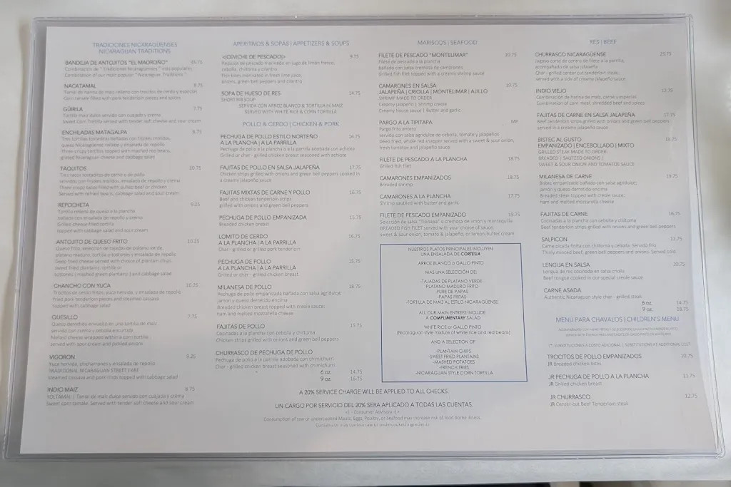 Menu_Madroño Restaurant_Miami, FL_image_old_2