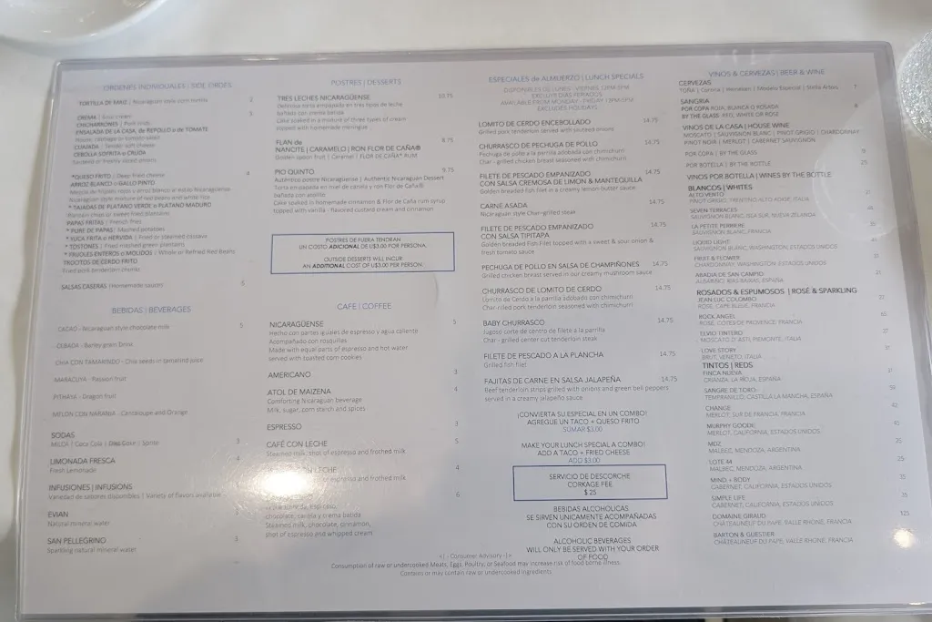 Menu_Madroño Restaurant_Miami, FL_image_old_3