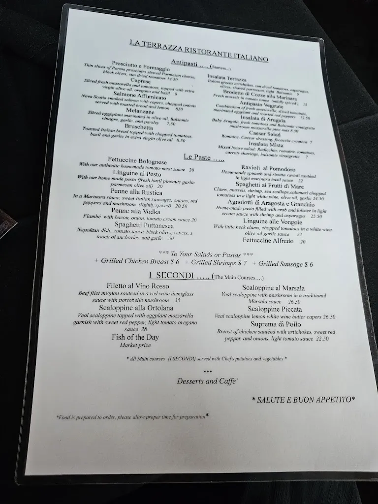 Menu_La Terrazza Restaurant_Tampa, FL_image_old_2