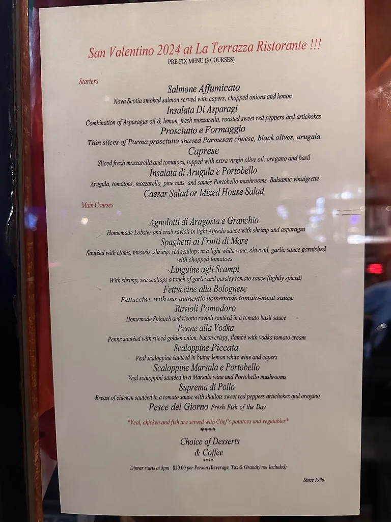 Menu_La Terrazza Restaurant_Tampa, FL_image_old_3