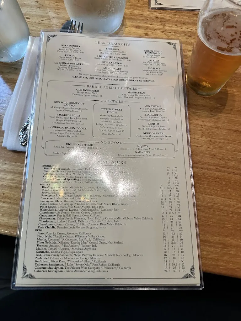 Menu_The Pearl Tampa_Tampa, FL_image_old_1