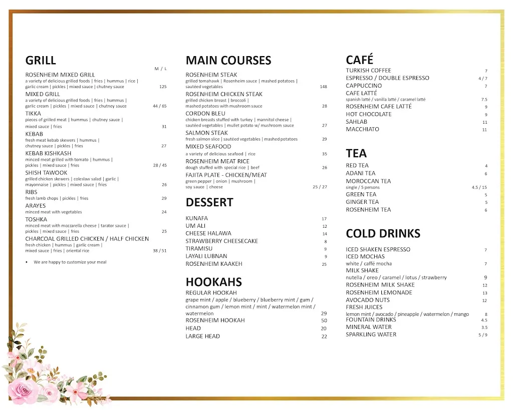 Menu_Rosenheim Restaurant_Tampa, FL_image_old_2
