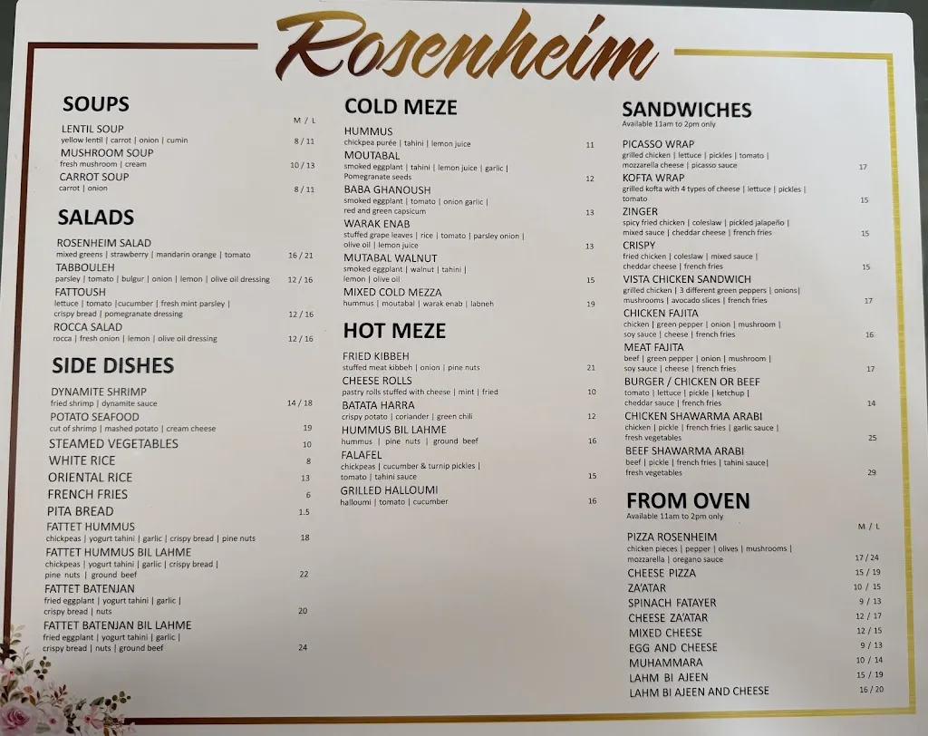 Menu_Rosenheim Restaurant_Tampa, FL_image_old_3