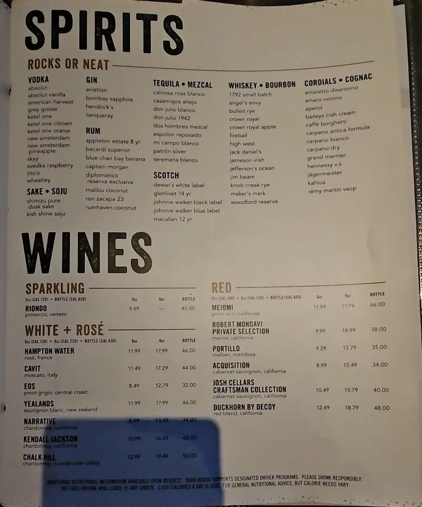 Menu_Yard House_Orlando, FL_image_old_2