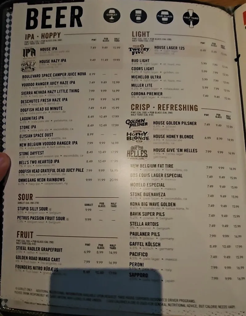 Menu_Yard House_Orlando, FL_image_old_3