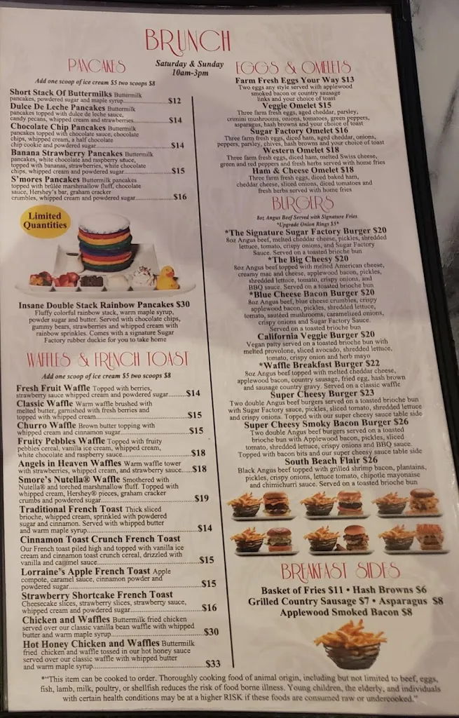 Menu_Sugar Factory - Orlando_Orlando, FL_image_old_2