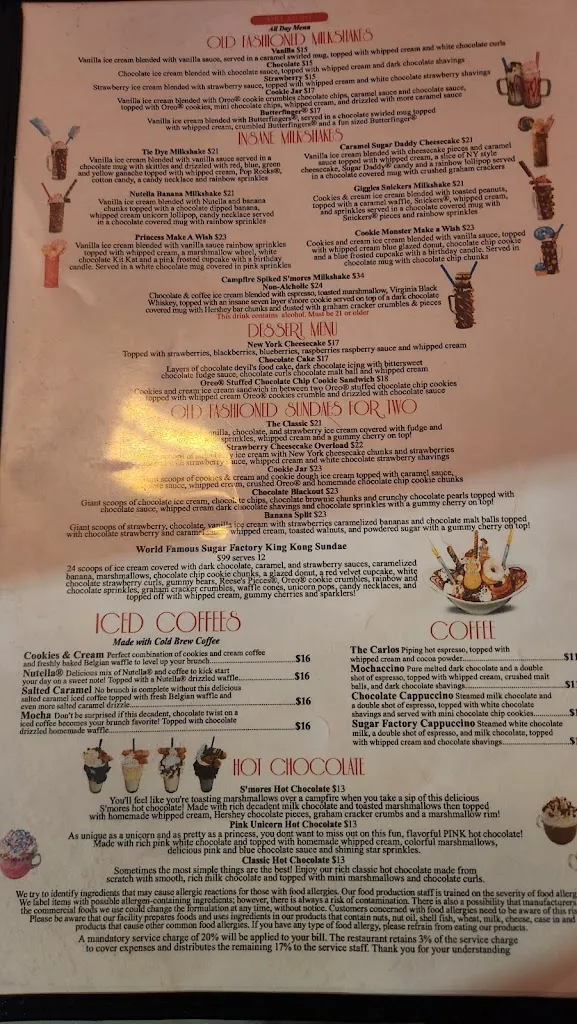 Menu_Sugar Factory - Orlando_Orlando, FL_image_old_3