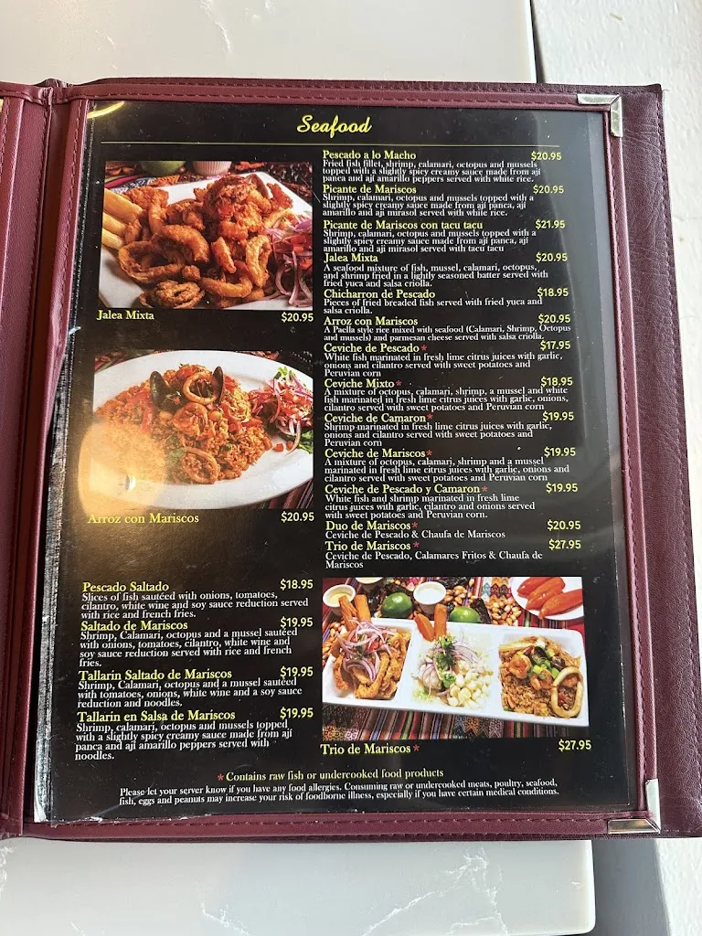 Menu_Memories of Peru Pollos A La Brasa International Drive_Orlando, FL_image_old_1