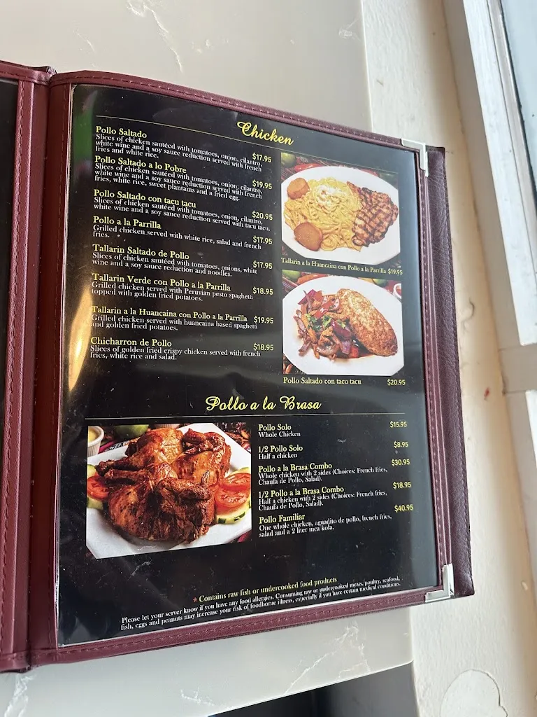 Menu_Memories of Peru Pollos A La Brasa International Drive_Orlando, FL_image_old_2