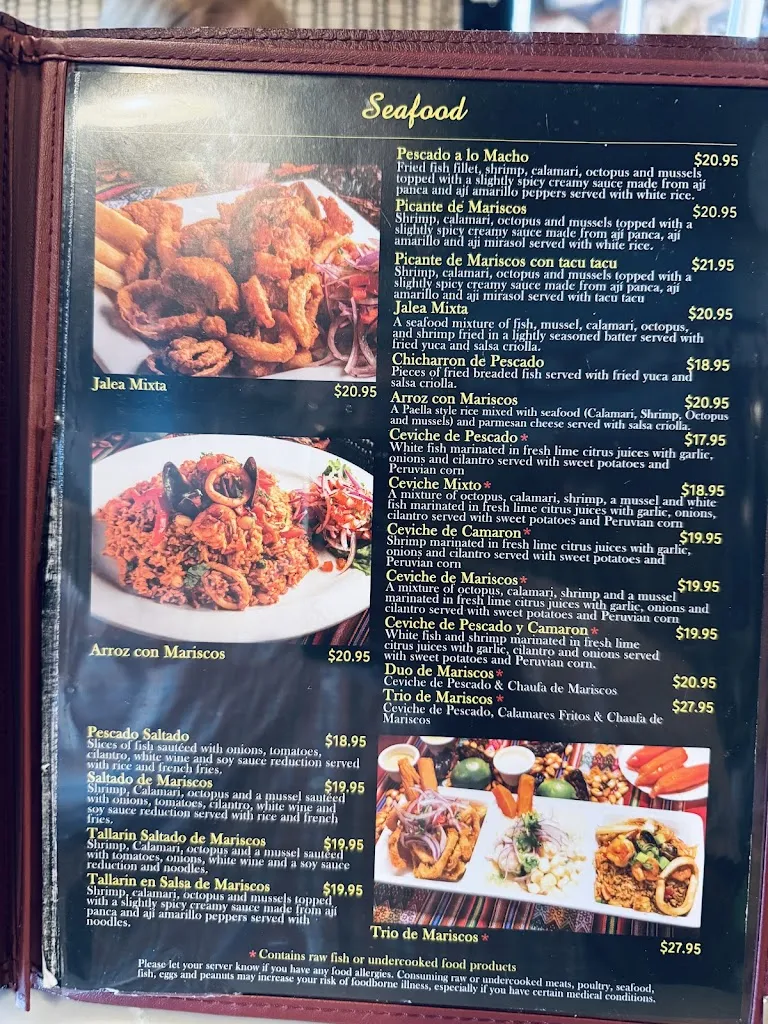 Menu_Memories of Peru Pollos A La Brasa International Drive_Orlando, FL_image_old_3