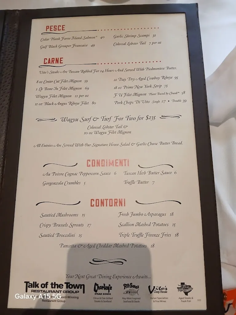 Menu_Vito’s Chop House_Orlando, FL_image_old_1