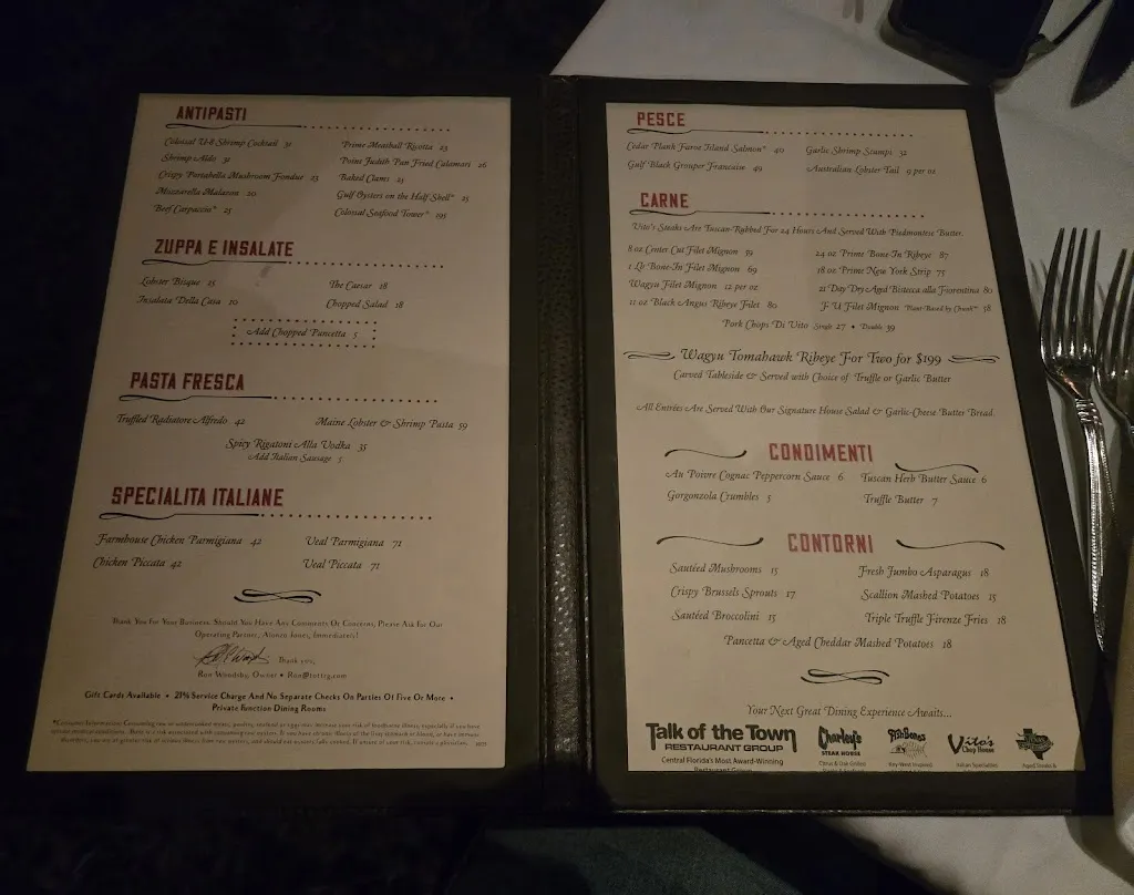 Menu_Vito’s Chop House_Orlando, FL_image_old_3