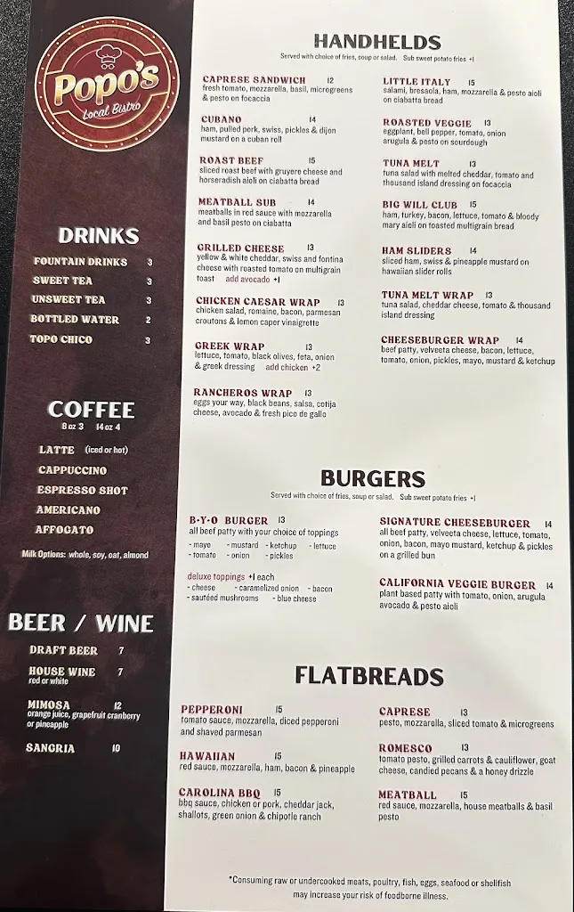 Menu_Popo's Local Bistro_Orlando, FL_image_old_1