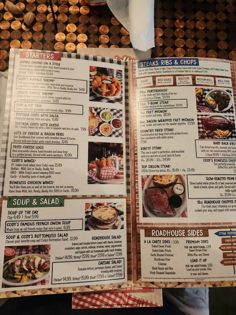 Menu_Cody's Original Roadhouse - Spring Hill_Spring Hill, FL_image_old_2