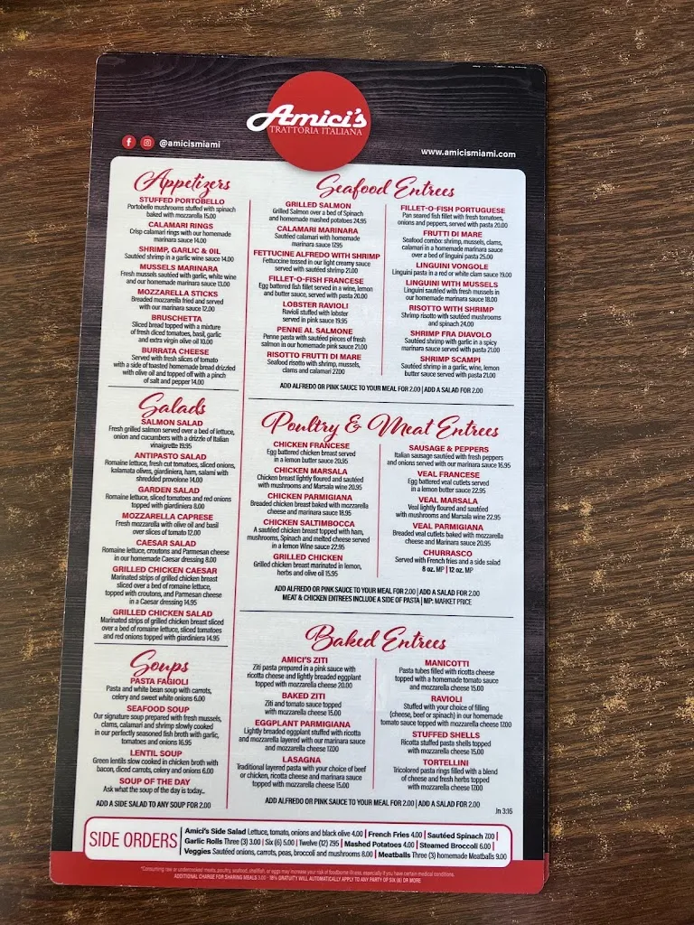 Menu_Amici's_Miami, FL_image_old_3
