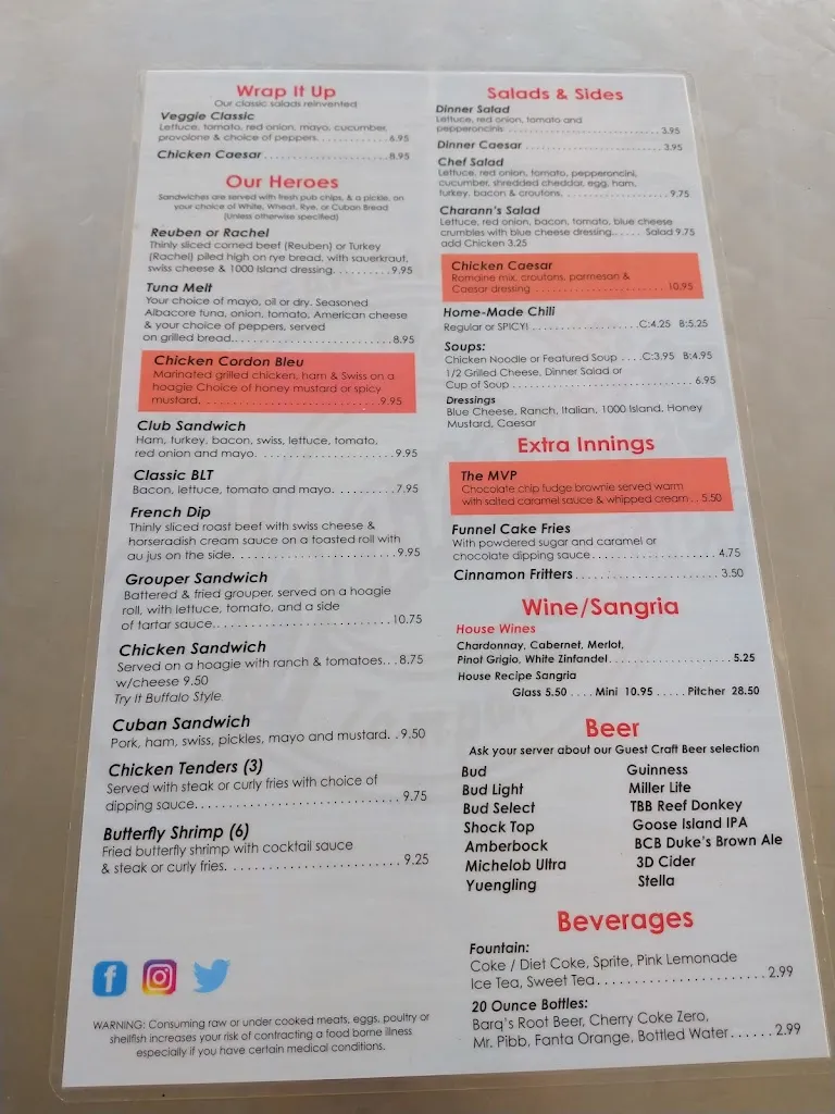 Menu_Charann's Tavern_Tampa, FL_image_old_2