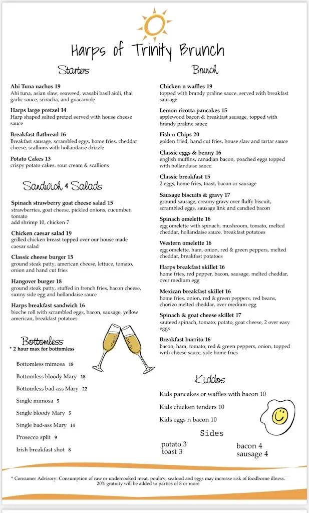 Menu_Harps of Trinity_New Port Richey, FL_image_old_1