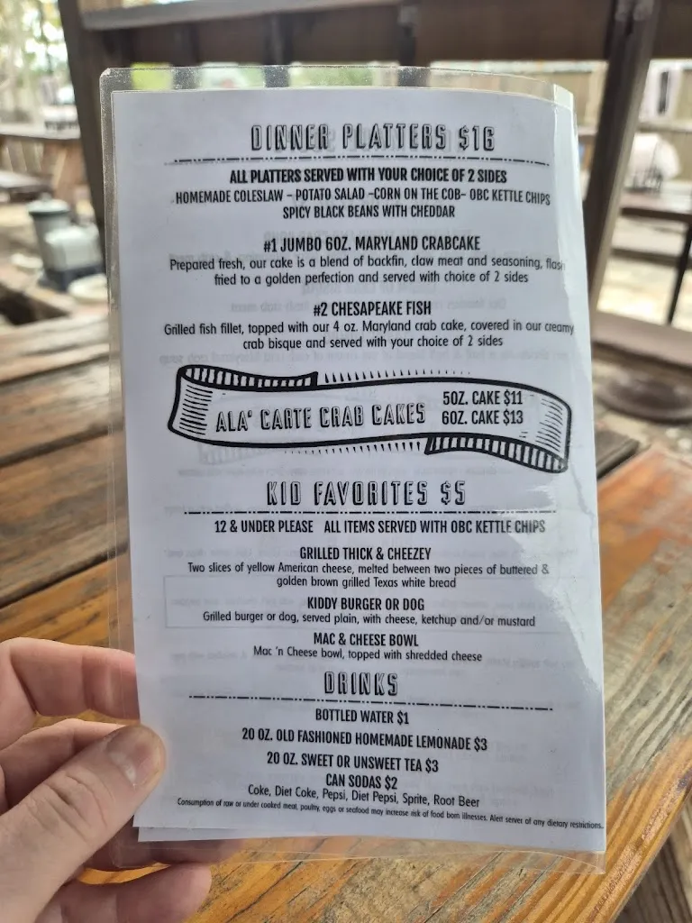 Menu_Old Bay Cafe Trinity_New Port Richey, FL_image_old_1