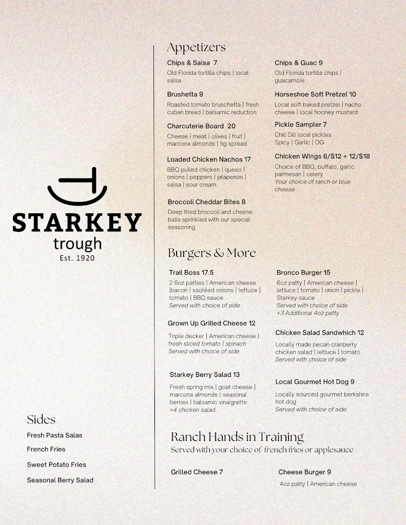 Menu_The Trough_Trinity, FL_image_old_1