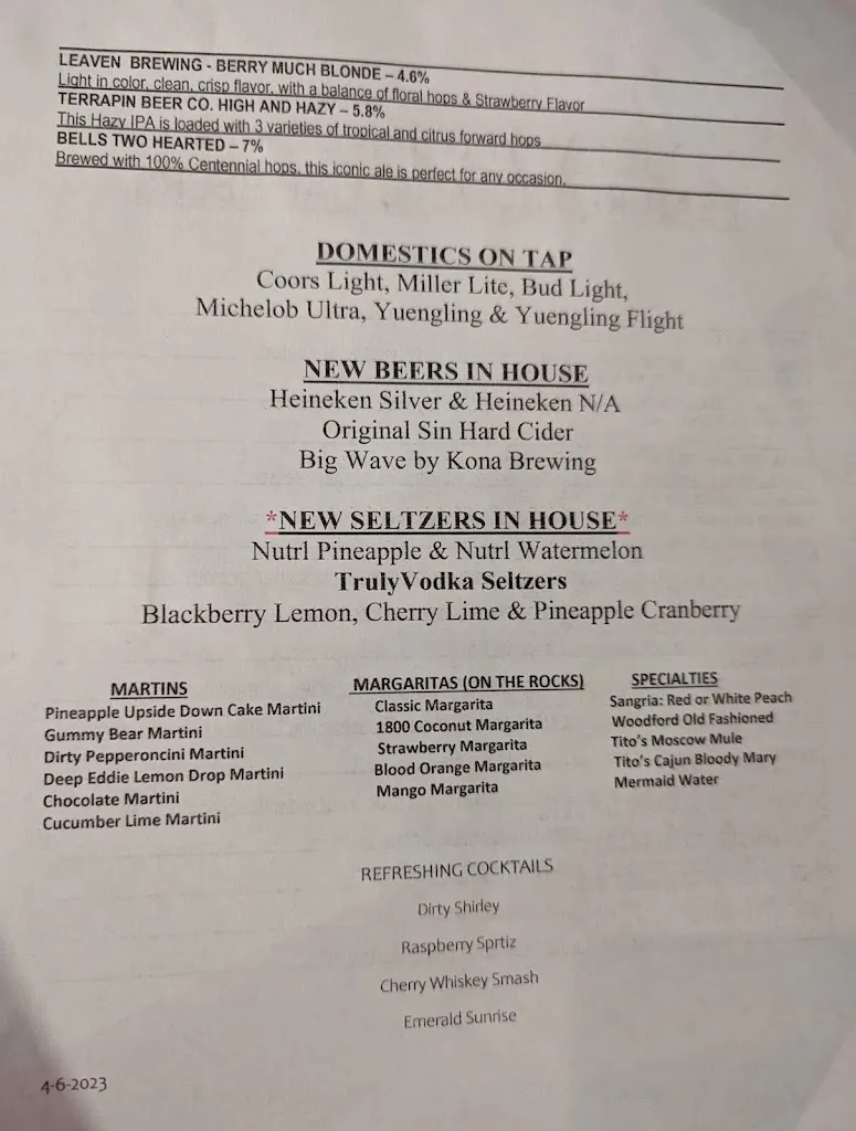 Menu_The Landing Bar & Grill_Valrico, FL_image_old_1