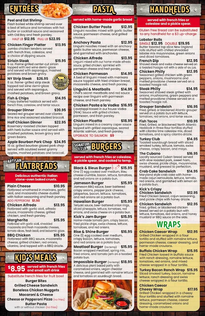 Menu_JF Kicks Restaurant & Patio Bar_Valrico, FL_image_old_1