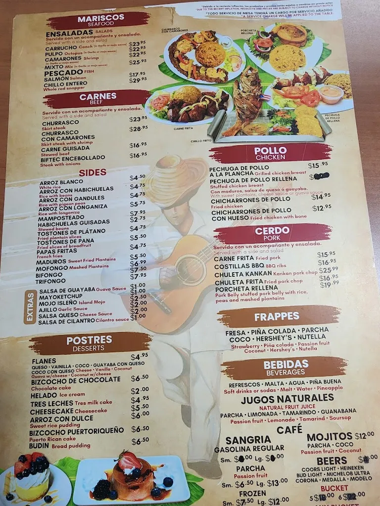 Menu_El Rico Frappé Latino El paladar Jibaro_Valrico, FL_image_old_1